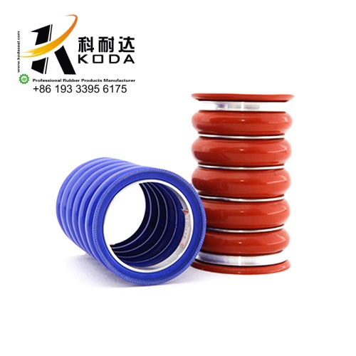 Straight 4 Rings Bellow Silicone Hose